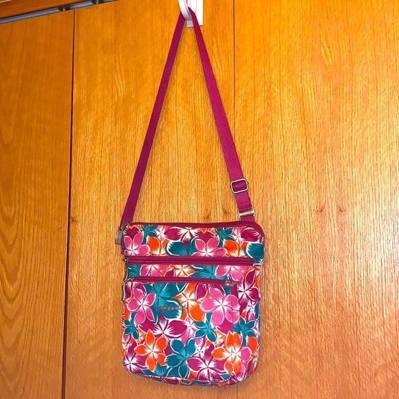 Baggallini Horizon floral print colorful crossbody bag RFID wallet organizer EUC - Picture 2 of 15